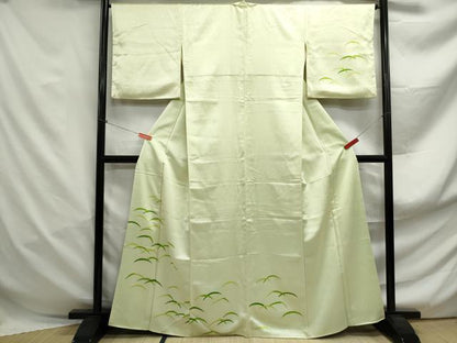 平和屋着物■訪問着　芝草文　正絹　逸品　DABF4983qa