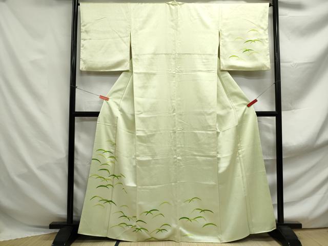 平和屋着物■訪問着　芝草文　正絹　逸品　DABF4983qa