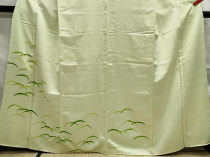 平和屋着物■訪問着　芝草文　正絹　逸品　DABF4983qa