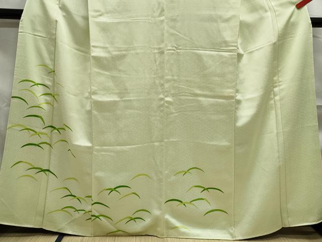 平和屋着物■訪問着　芝草文　正絹　逸品　DABF4983qa