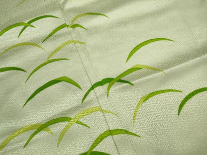 平和屋着物■訪問着　芝草文　正絹　逸品　DABF4983qa
