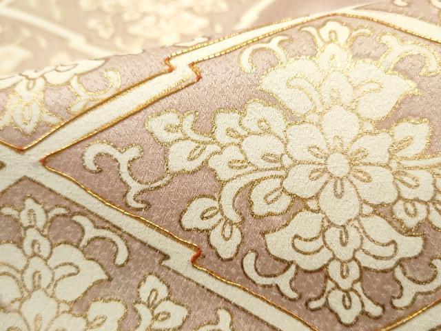 平和屋着物■訪問着　駒刺繍　松皮菱花文　金彩　正絹　逸品　DABF4989qa