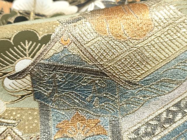 平和屋着物■豪華黒留袖 作家物 浜松風景文 暈し染め 金銀彩 正絹 逸品 DABF4995qa