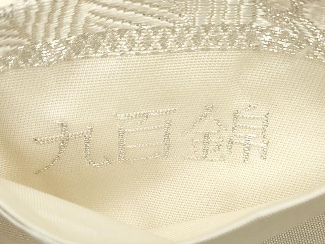 平和屋着物◎六通柄袋帯　唐織　九百錦　孔雀花文　銀糸　正絹　逸品　DABF5011xg