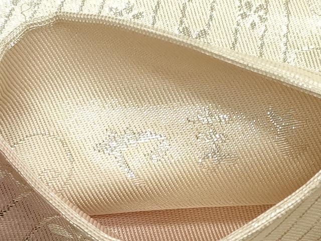 平和屋着物◎両面 全通柄袋帯 舞花文 やまと誂製 銀糸 正絹 逸品 DABF5068xg