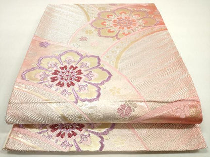 平和屋着物◎六通柄袋帯　唐織　正倉院花文　金銀糸　正絹　逸品　DABF5110xg