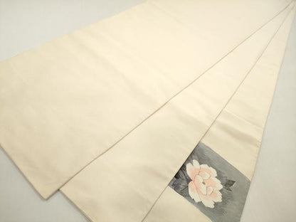 平和屋着物◎太鼓柄袋帯　すくい織　地紙花文　金銀糸　正絹　逸品　DABF5138xg