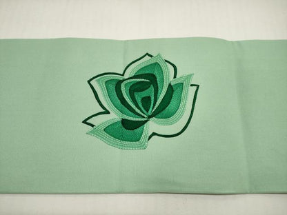平和屋着物◎塩瀬 九寸名古屋帯 総刺繍 草花文 正絹 逸品 DABF5188xg