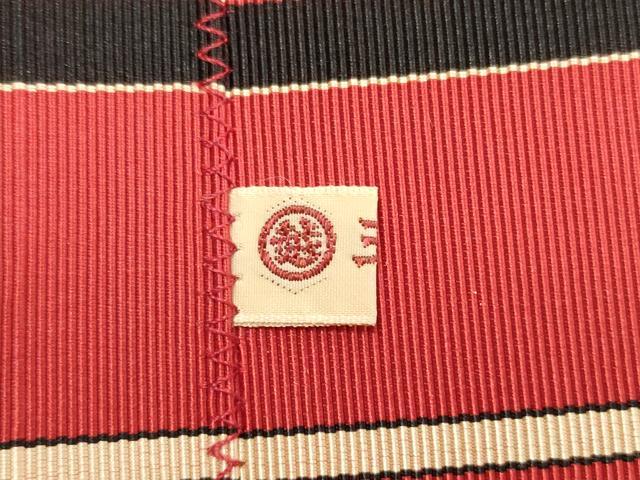 平和屋着物◎本場筑前博多織　八寸名古屋帯　間道　三越扱い　正絹　逸品　DABF5199xg