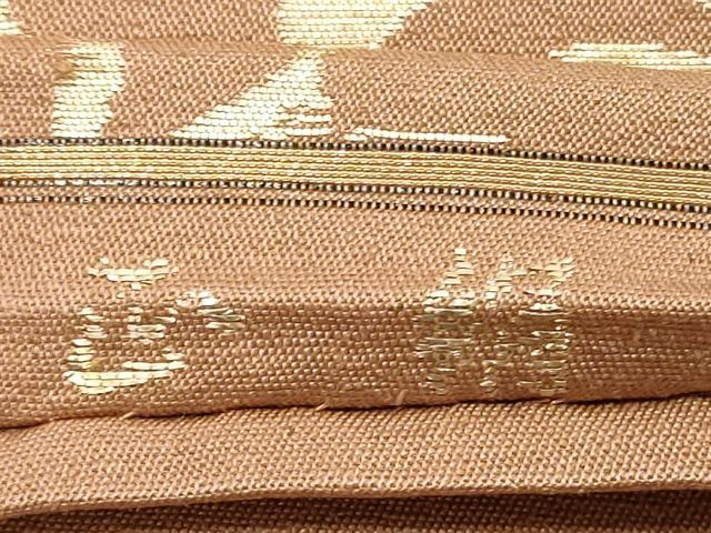 平和屋着物◎六通柄　京本袋帯　動物更紗花文　金糸　正絹　逸品　DABF5222xg