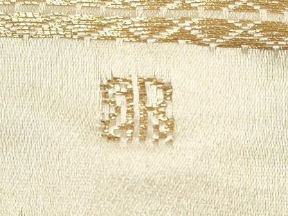 平和屋着物◎西陣　服部織物謹製　六通柄袋帯　白鳥緞子　金銀糸　正絹　逸品　DABF5341xg