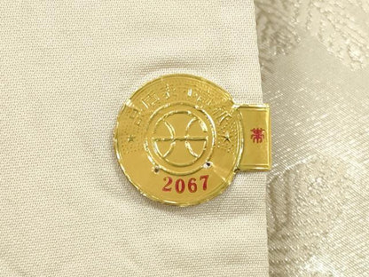 平和屋着物◎西陣　六通柄袋帯　孔雀　銀糸　証紙付き　正絹　逸品　DABF5367xg