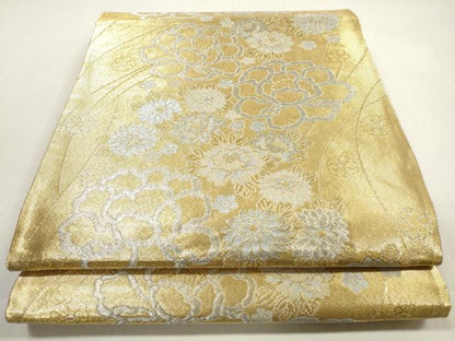 平和屋着物◎佐賀錦　六通柄袋帯　沙波衣野　舞花文　金銀糸　正絹　逸品　DABF5368xg