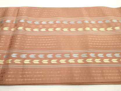 平和屋着物◎本場筑前博多織　八寸名古屋帯　矢羽間道　正絹　逸品　DABF5376xg