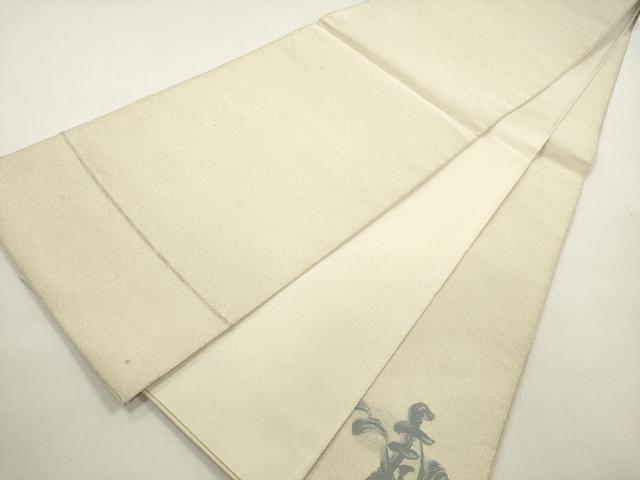平和屋着物◎綴れ 太鼓柄袋帯 作家物 文字文 銀糸 正絹 逸品 DABF5396xg