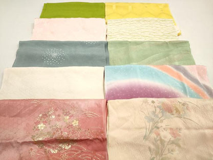 平和屋着物★和装小物　帯揚げ10枚セット　正絹　逸品　DABF5484xg