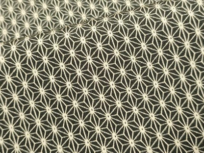 平和屋着物▽上質な小紋　単衣　麻の葉文様　正絹　逸品　DABF5521du