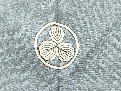 平和屋着物▽上質な色無地　単衣　濃い藤色　正絹　逸品　DABF5531du