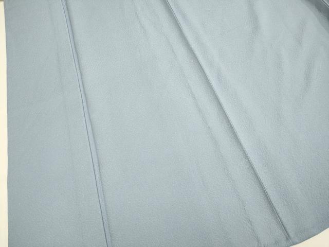 平和屋着物▽上質な色無地　単衣　濃い藤色　正絹　逸品　DABF5531du