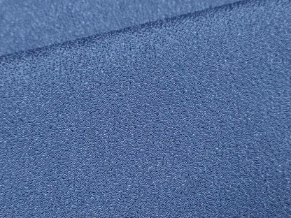 平和屋着物▽色無地　単衣　濃い花色　鬼しぼ縮緬　洗える着物　DABF5571du