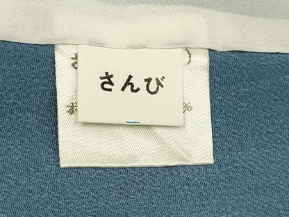 平和屋着物▽色無地　単衣　薄花色　鬼しぼ縮緬　さんび謹製　洗える着物　DABF5576du