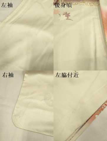 平和屋着物▽訪問着　単衣　花車文　暈し損ね　金彩　正絹　逸品　DABF5581du