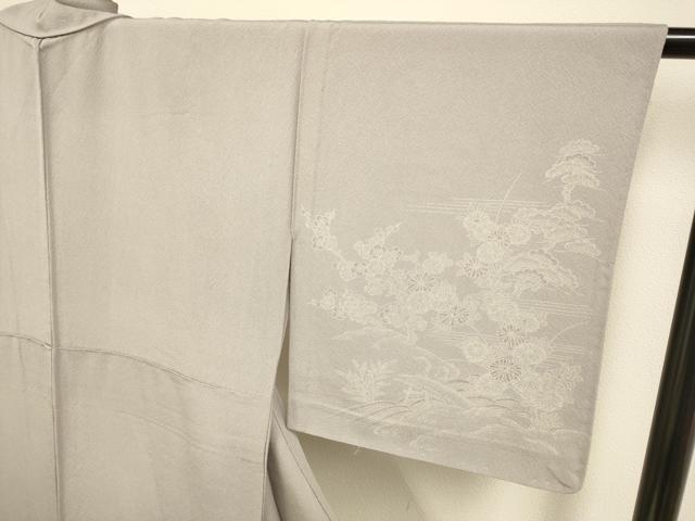 平和屋着物▽伝統工芸師　服部光擴　訪問着　単衣　立波風景花文　正絹　逸品　未使用　DABF5599du