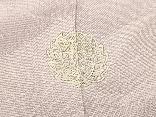 平和屋着物▽上質な色無地　単衣　楓地紋　梅鼠色　正絹　逸品　DABF5600du