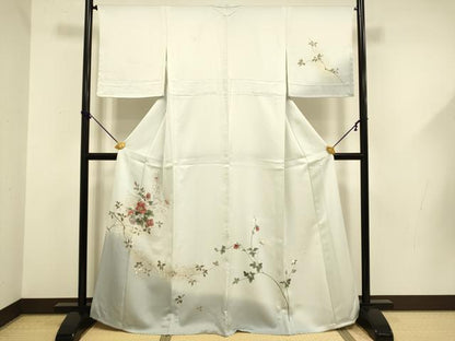 平和屋着物▽訪問着　単衣　花籠文　暈し染め　金彩　正絹　逸品　未使用　DABF5606du