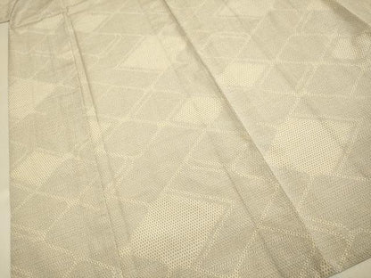 平和屋着物▽本塩沢　単衣　110亀甲　菱文　正絹　逸品　DABF5645du