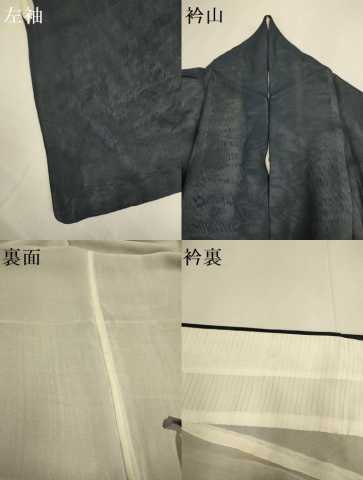 平和屋着物▽訪問着　無双　紗袷　紗×紗　菖蒲　正絹　逸品　DABF5652du