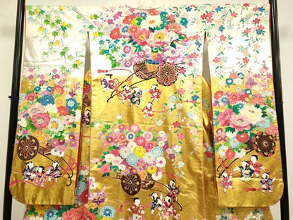 平和屋本店●色打掛　お引きずり　和装　婚礼　結婚式　花嫁　神社挙式　童子花車文　金銀彩　逸品　DABF5691du