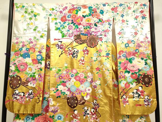平和屋本店●色打掛　お引きずり　和装　婚礼　結婚式　花嫁　神社挙式　童子花車文　金銀彩　逸品　DABF5691du