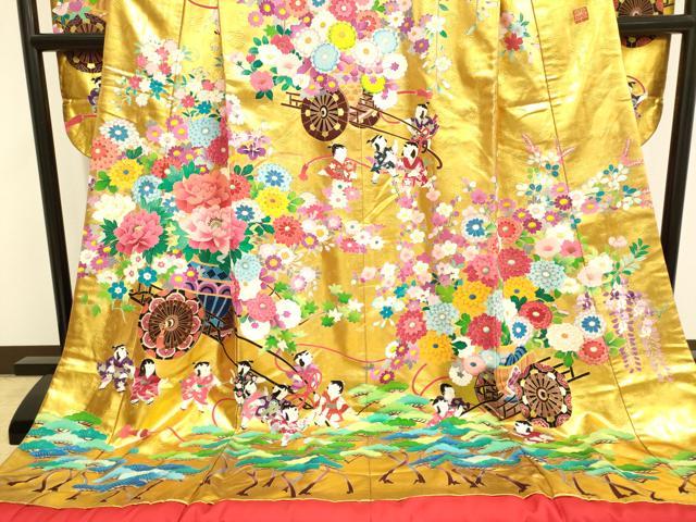 平和屋本店●色打掛　お引きずり　和装　婚礼　結婚式　花嫁　神社挙式　童子花車文　金銀彩　逸品　DABF5691du