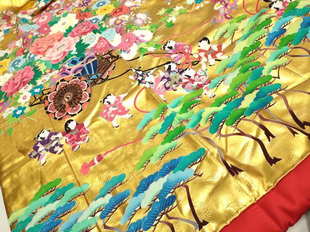 平和屋本店●色打掛　お引きずり　和装　婚礼　結婚式　花嫁　神社挙式　童子花車文　金銀彩　逸品　DABF5691du