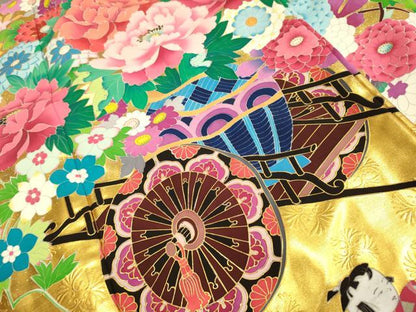 平和屋本店●色打掛　お引きずり　和装　婚礼　結婚式　花嫁　神社挙式　童子花車文　金銀彩　逸品　DABF5691du