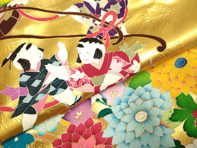 平和屋本店●色打掛　お引きずり　和装　婚礼　結婚式　花嫁　神社挙式　童子花車文　金銀彩　逸品　DABF5691du