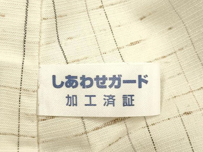 平和屋着物▽ぜんまい紬 　単衣　 絣文様　正絹　逸品　未使用　DABF5705du