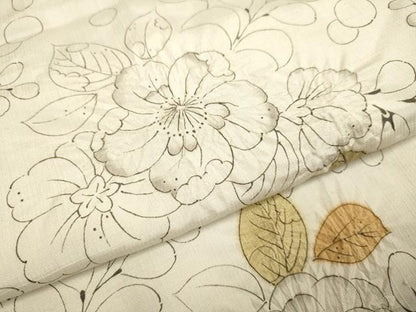 平和屋着物▽上質な紬　単衣　絞り　辻が花　正絹　逸品　DABF5706du