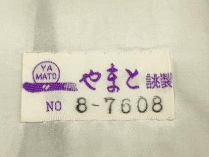 平和屋着物▽訪問着　単衣　刺繍　破れ色紙千鳥花文　金彩　やまと誂製　正絹　逸品　DABF5714du