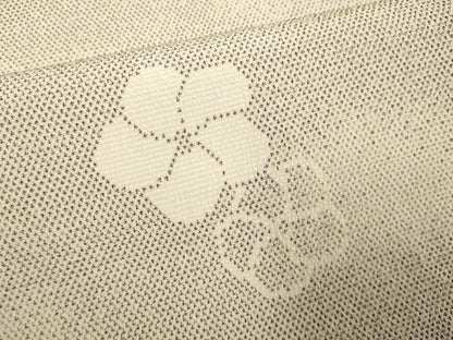 平和屋着物▽本塩沢　単衣　梅　さが美扱い　正絹　逸品　DABF5720du