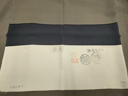 平和屋着物▽上質な小紋　単衣　立涌文　反端付き　正絹　逸品　DABF5723du
