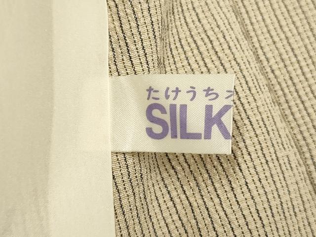 平和屋着物▽本塩沢　単衣　雪輪花文　正絹　逸品　DABF5729du