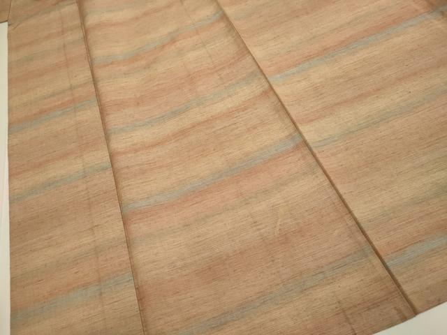平和屋着物▽上質な紬　単衣　霞文　正絹　逸品　DABF5732du