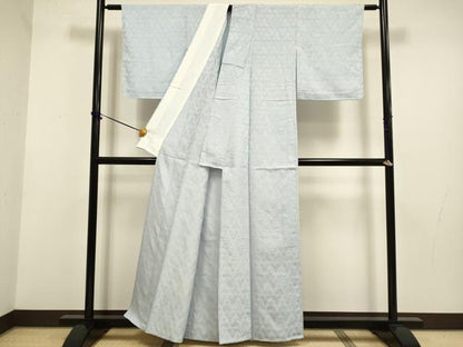 平和屋着物▽上質な色無地　単衣　毘沙門亀甲地紋　オーキッドクレイ色　正絹　逸品　未使用　DABF5735du