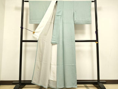 平和屋着物▽伝統工芸師　服部光擴　江戸小紋　単衣　鮫小紋柄　正絹　逸品　DABF5743du
