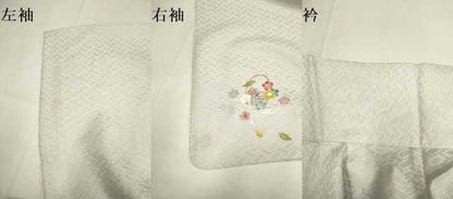 平和屋着物▽上質な小紋　単衣　花籠文　正絹　逸品　DABF5749du