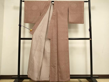 平和屋着物▽江戸小紋　単衣　家内安全　洗える着物　DABF5776du