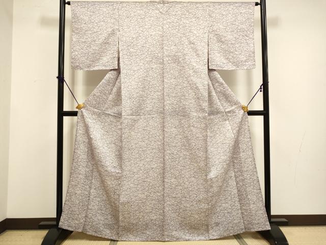 平和屋着物▽上質な小紋　単衣　花尽くし　正絹　逸品　未使用　DABF5777du