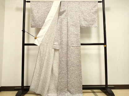 平和屋着物▽上質な小紋　単衣　花尽くし　正絹　逸品　未使用　DABF5777du